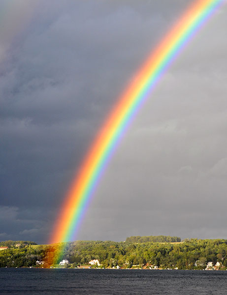 Rainbow over Keuka Lake
